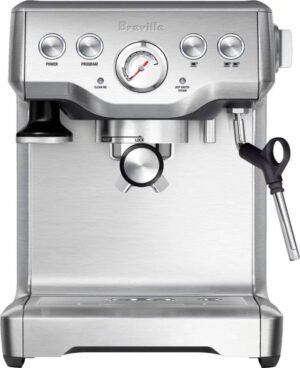 Breville – the Infuser Manual Espresso Machine with 15 bars of pressure, Milk Frother and Water filtration – Silver image 0