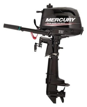 Mercury 5hp Tiller FourStroke Outboard Motor – 15″ Shaft, Manual Tilt/Trim, Manual Start image 0