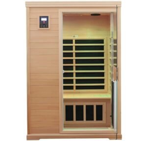 KUNSANA Far infrared sauna room,One person size, Hemlock Wooden Far Infrared Sauna for Home image 0