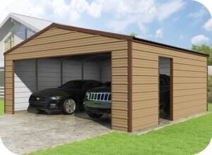 24x24x9 VersaTube Frontier Steel Garage Kit With Installation image 0