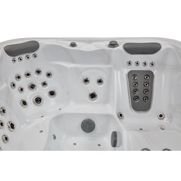 Danika 5-person 68-jet Hot Tub With Bluetooth In Gray image 3