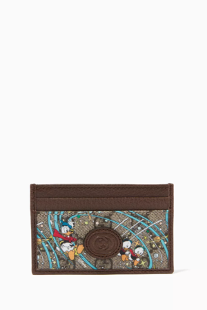 Gucci x Disney Donald Duck GG Supreme Monogram Card Holder - Limited