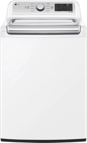LG – 5.5 Cu. Ft. Smart Top Load Washer with TurboWash3D – White image 0
