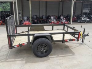 5×8 Powder Coated Dovetail Utility Trailer Single 3,500lb Axle image 0