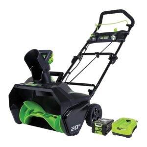 Greenworks Pro 80V 20 inch Snow Thrower with 2Ah Battery and Charger image 0