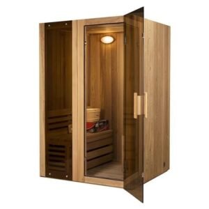ALEKO StI2ced Cedar Indoor Wet Dry Sauna Steam Room, 3 kW Harvia KIP Heater, 2 Person image 0