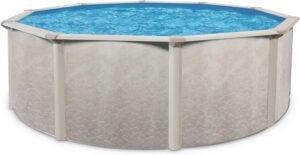 Aquarian 21ft x 52in Round Steel-Frame Above Ground Swimming Pool – Phoenix Series, DIY Outdoor Backyard Pool image 0