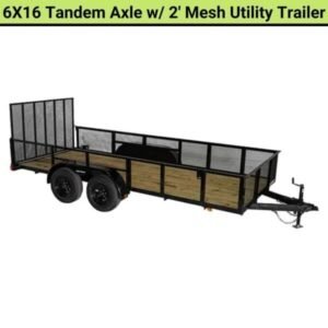 Triple Crown 6X16 Tandem Axle w/ 2? Mesh Utility Trailer | MESH6X16 image 0