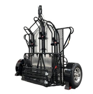 Stand, Store or Roll Ride-Up 3-Rail Motorcycle Trailer image 0