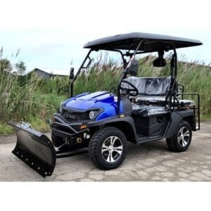 200cc UTV With Snow Plow ATV Gas Golf Cart Utility Vehicle Snow Master GVX – BLUE image 0