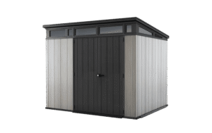 Keter Artisan 9×7 Foot Large Outdoor Shed with Floor with Modern Design for Patio Furniture image 0
