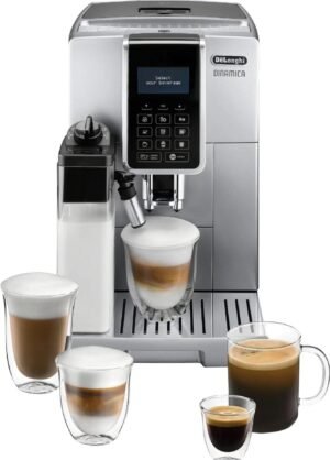 De’Longhi – Dinamica Espresso Machine with 15 bars of pressure and LatteCrema Fully Automatic Milk Frother – Silver image 0