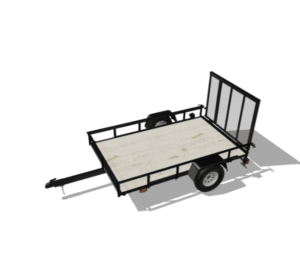 Carry-On Trailer 5-ft x 8-ft Treated Lumber Utility Trailer with Ramp Gate image 0