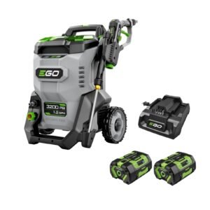 EGO, Pressure Washer Kit w/ Batteries Chargers, Pressure 3200 PSI, Flow 2 GPM, Volts 56 Model# HPW3204-2 image 0